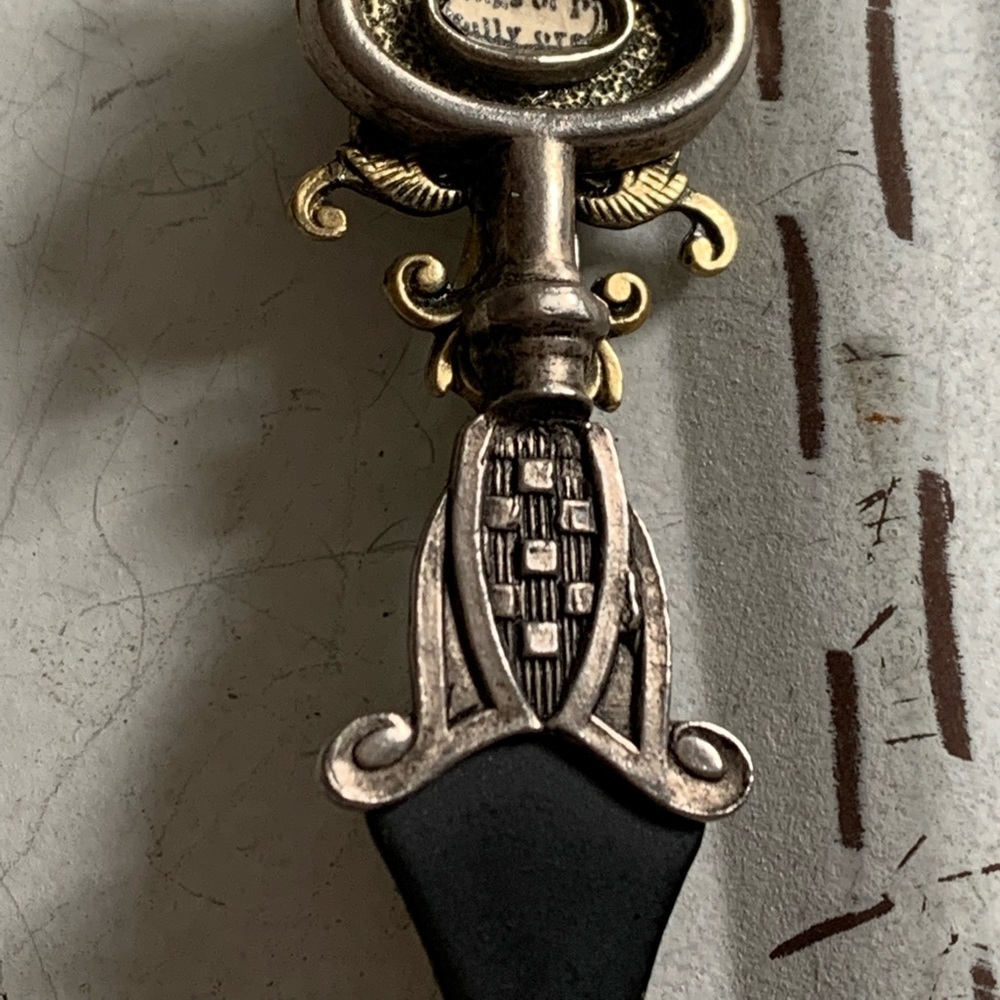 Unique One of Kind Silver Black Enamel Artesian Brooch Pin Jewelry - Picture 7 of 13